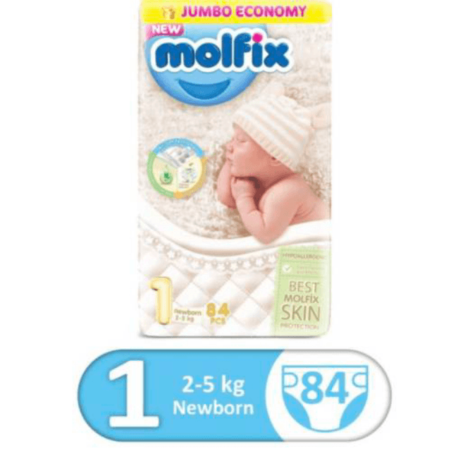 MOLFIX Jumbo Pack NEWBORN SIZE 1 (84pcs)