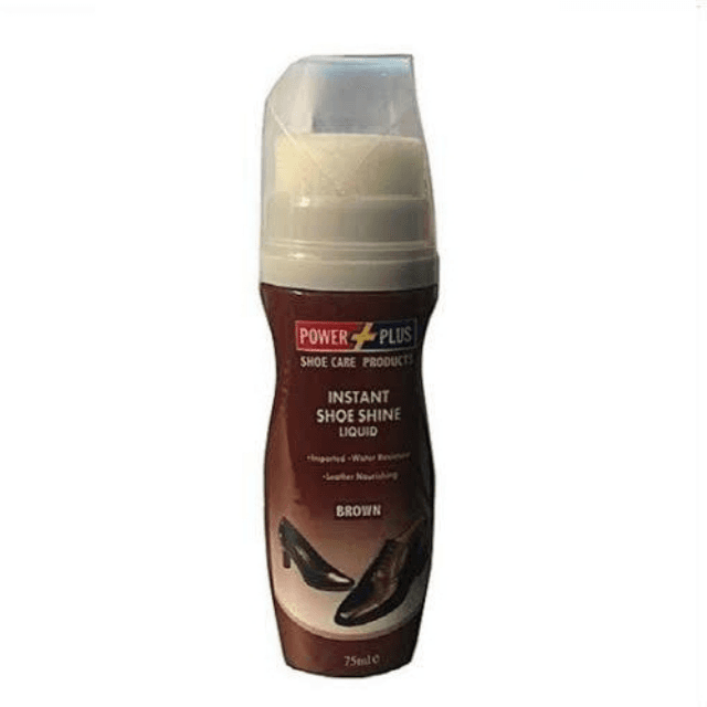 Power Plus Instant Shoe Liquid Polish Brown